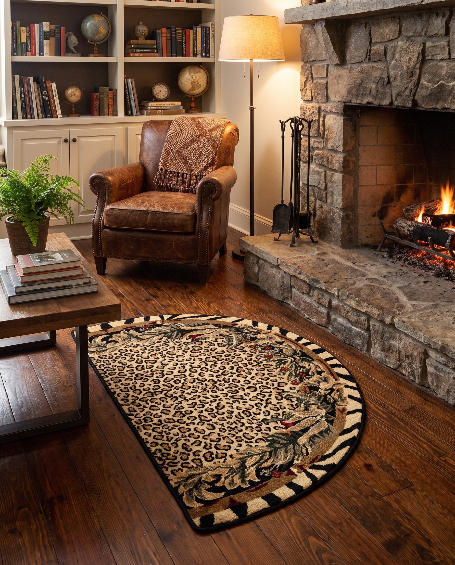 2' 7 x 4' Safari Hearth Rug