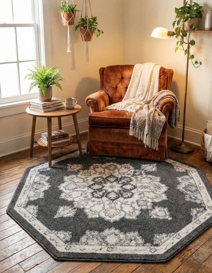 Detail image of 5' x 5' Parker Octagon Rug