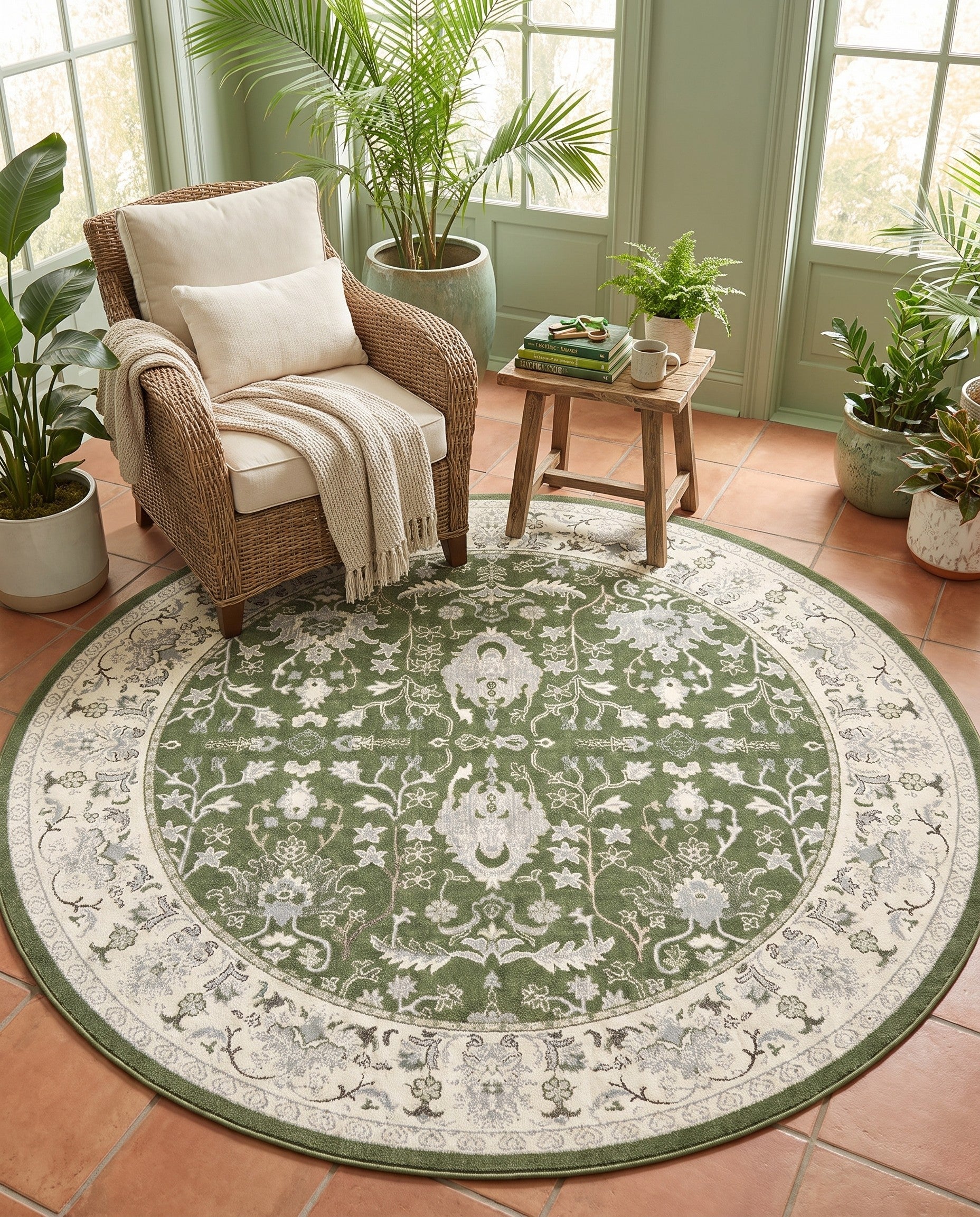 7' 10 x 7' 10 Kamala Washable Round Rug