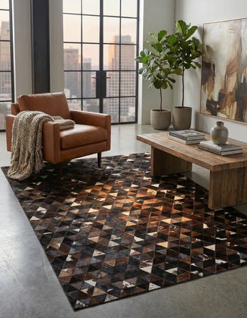 5' 1 x 7' 11 Cowhide Stocks Rug