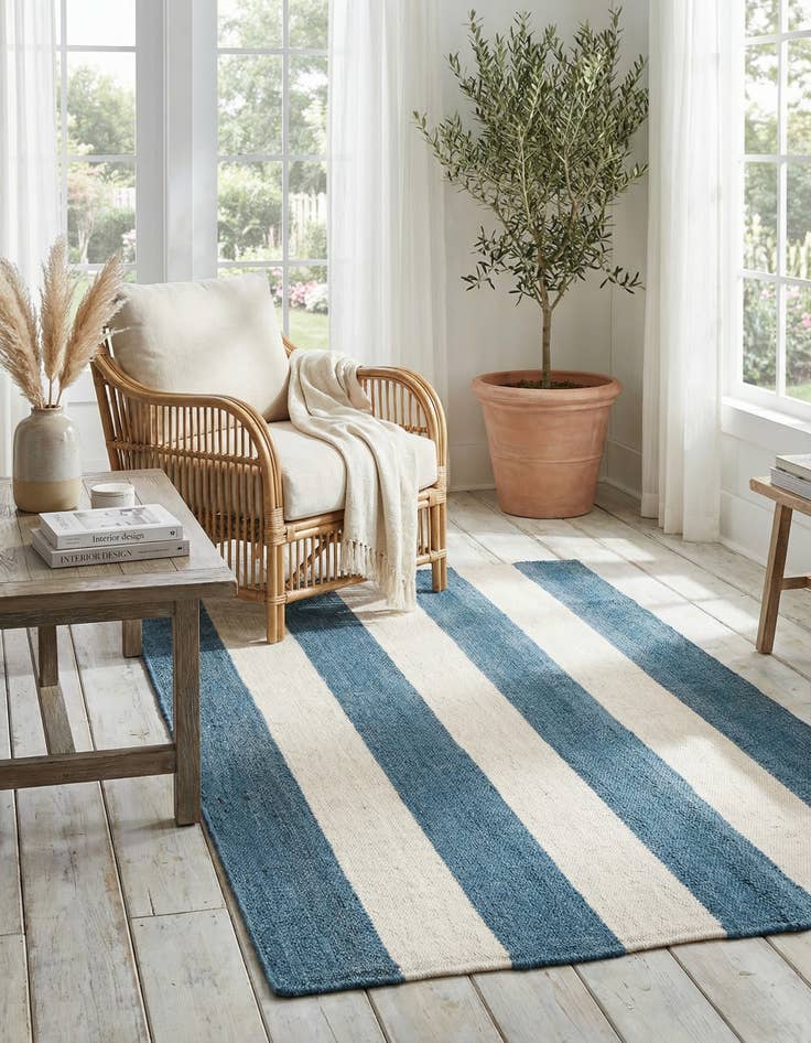 Detail image of 5' 1 x 8' Hand Woven Jill Zarin Hamptons Rug