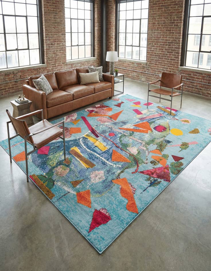 Detail image of 9' 10 x 14'  Washable Vivid Rug
