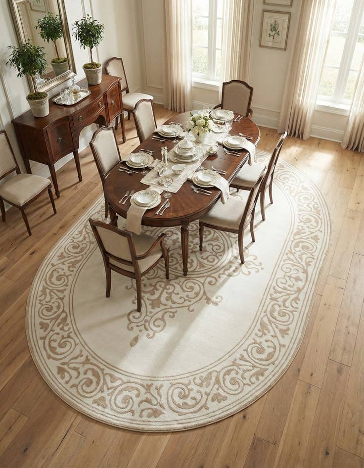 Detail image of 7' x 10' Hermitage Oval Rug