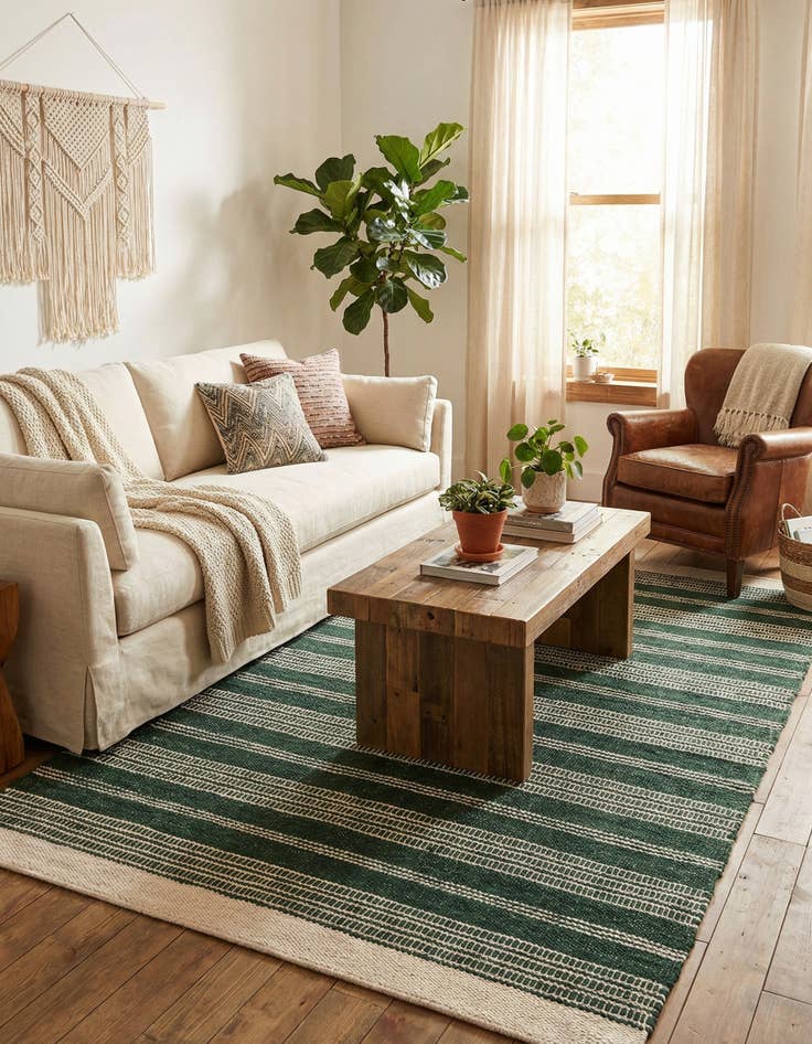 Detail image of  6' 1 x 9'  Hand Woven Lariat Rug