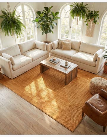 Goldenrod Glow Textura Designer Rug