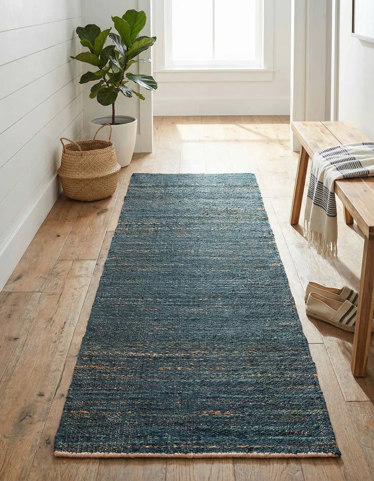 Detail image of 2' x 6' 1 Hand Woven Palm Beach Jute Runner Rug