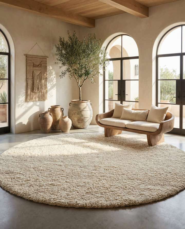 10' x 10' Hand Woven Haka Deluxe Shag Round Rug