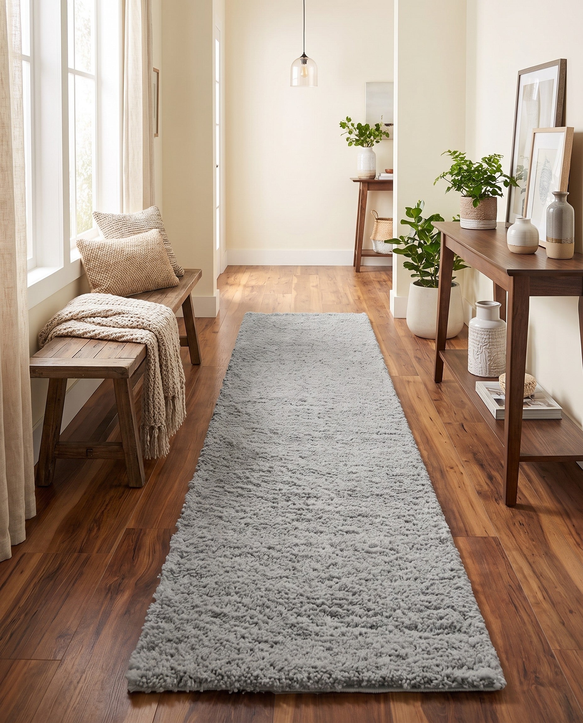 2' 7 x 10' Soft Solid Shag Runner Rug