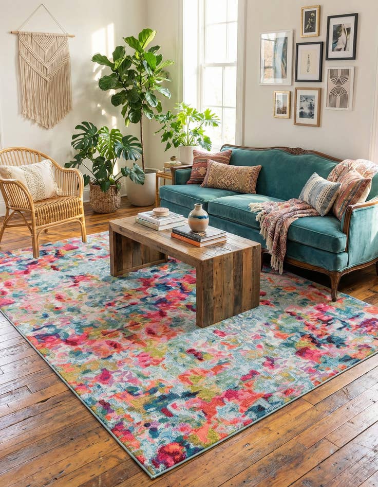 Detail image of 8' x 11' Washable Theia Rug