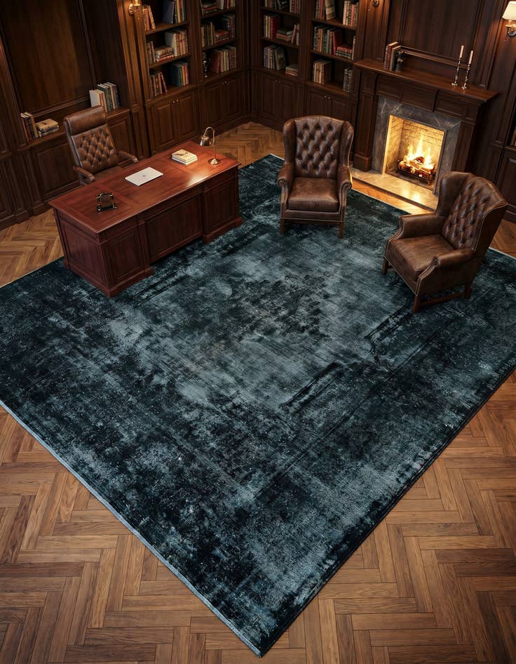 Detail image of 12' 7 x 12' 9 Vintage Royal Wool Square Rug