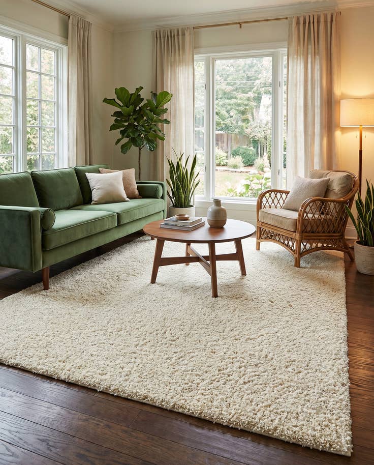 Detail image of 8' x 10' Solid Shag Rug