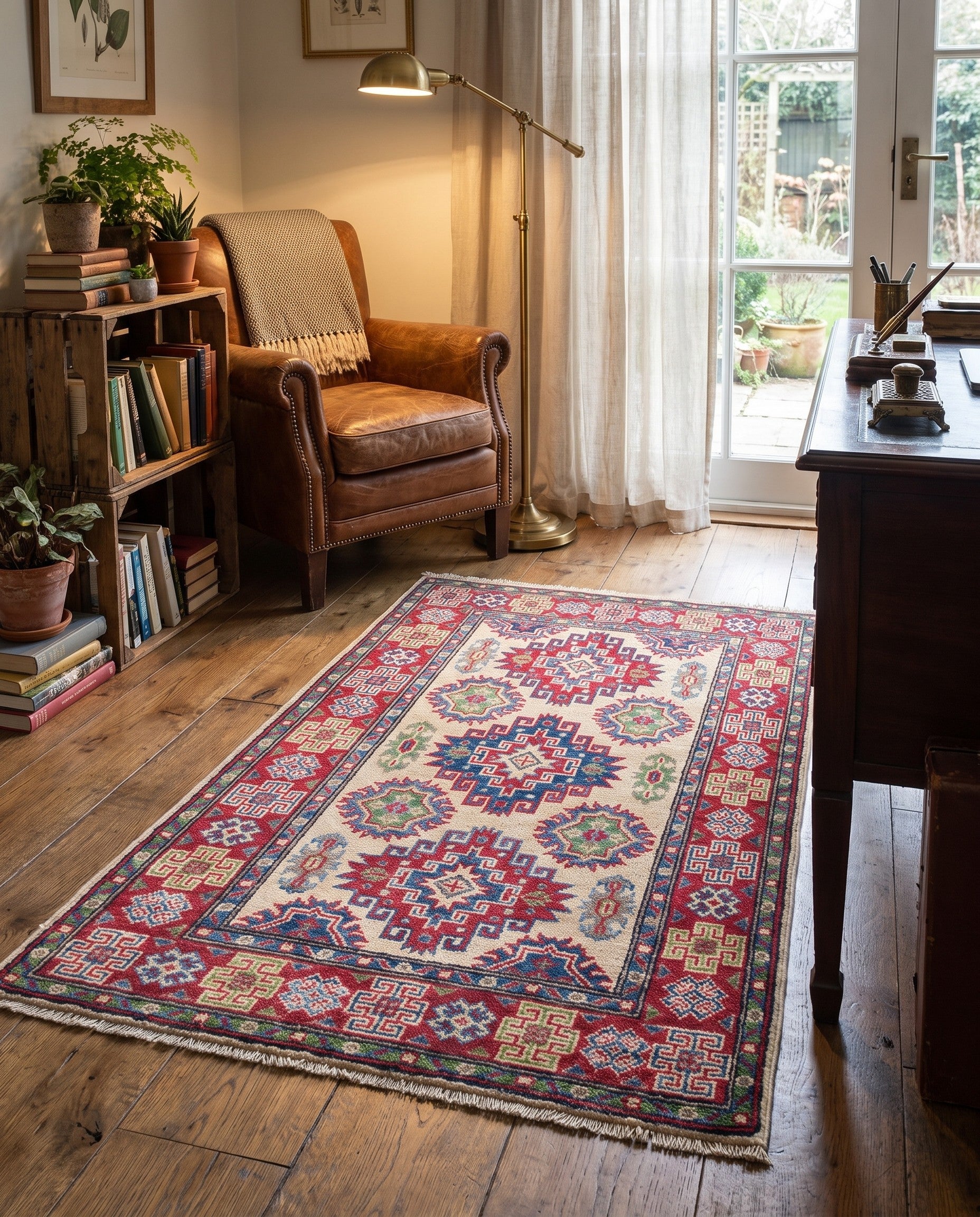 Detail image 3 of 10: 2' 8 x 4' 2 Hand Knotted Kazak Rug