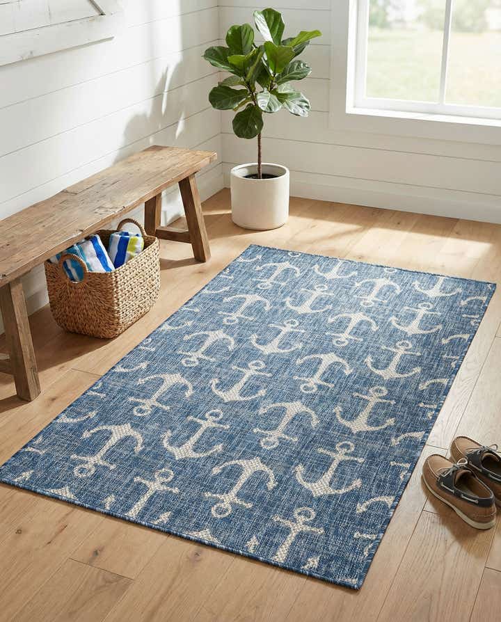 3' x 5' 3 Easy-Clean Coastal Indoor / Outdoor Rug