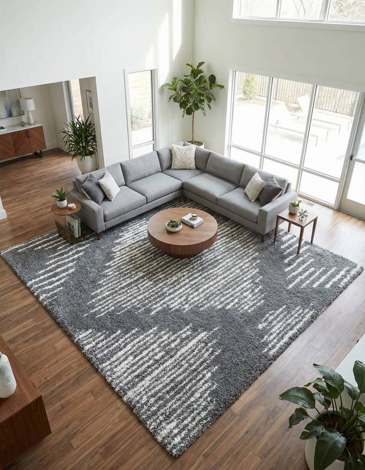 Detail image of 10' x 10' Serenity Shag Square Rug