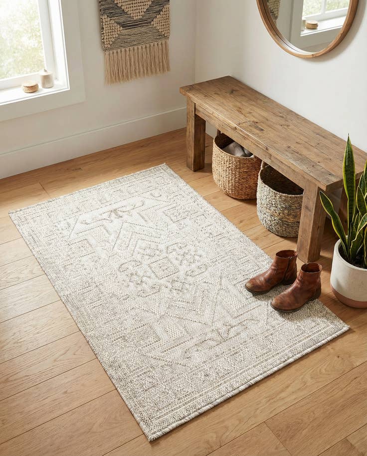 Detail image of 2' x 3' Easy-Clean Aztec Indoor / Outdoor Rug