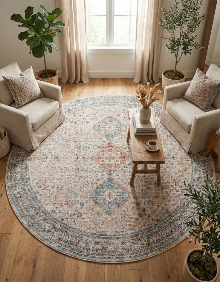 Detail image of 10' 2 x 10' 2 Newport Round Rug