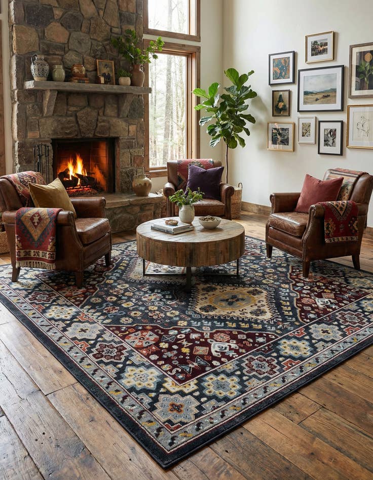 Detail image of  7' 10 x 7' 10 Kamala Washable Square Rug