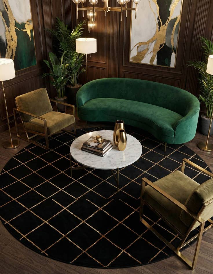 Detail image of 10' x 10' Vogue Geo Round Rug