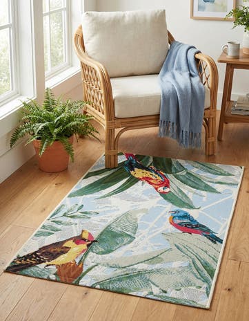 2' x 3' Easy-Clean Botanical Indoor / Outdoor Rug