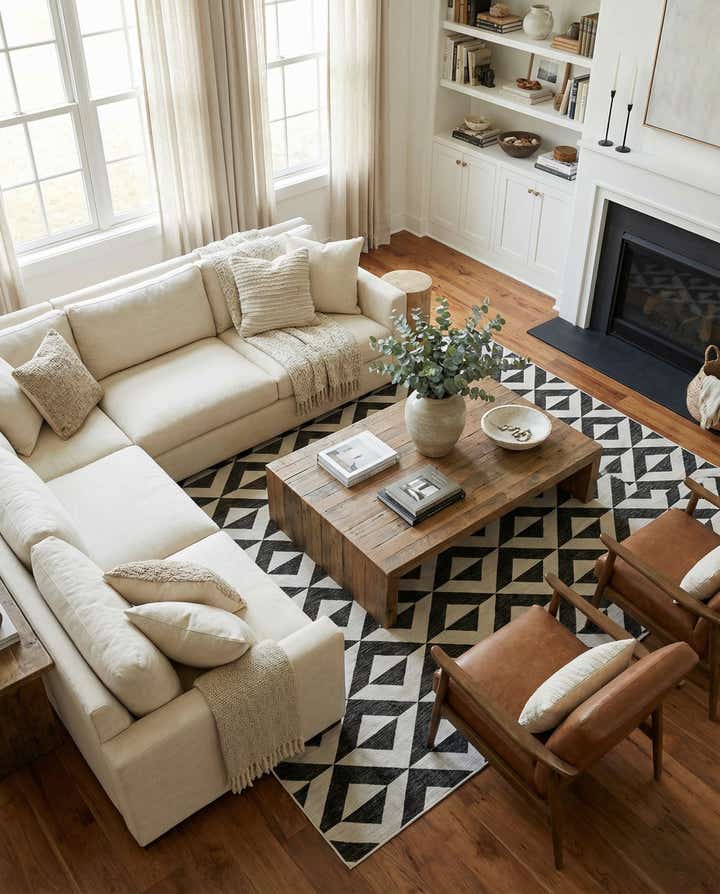 12' x 12' Easy-Clean Jill Zarin Napa Indoor / Outdoor Square Rug