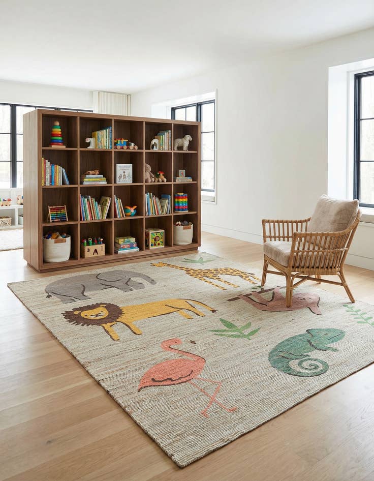 Detail image of  9' x 12'  Hand Woven Chenille Jute Rug