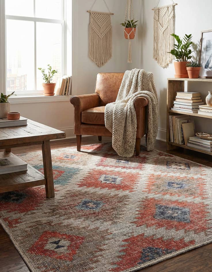 Detail image of  5' 3 x 5' 3  Washable Sisu Square Rug