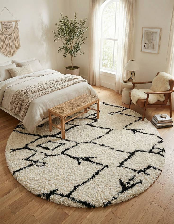 Detail image of 10' x 10' Infinity Shag Round Rug
