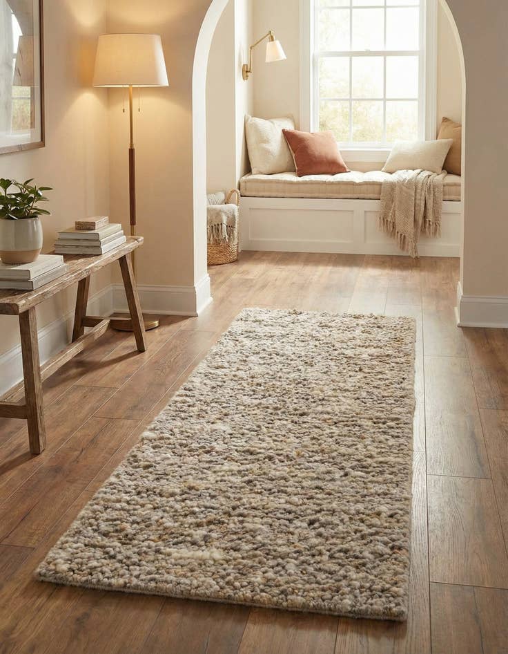 Detail image of 2' x 5' 1  Hand Woven Haka Deluxe Shag Runner Rug