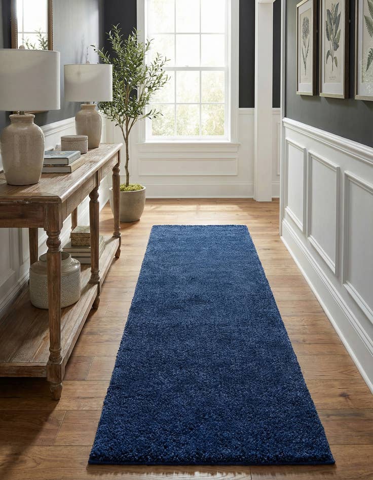 Detail image of 2' 2 x 8' Solid Frieze Runner Rug