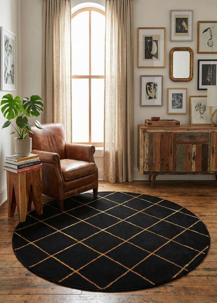 6' x 6' Vogue Geo Round Rug
