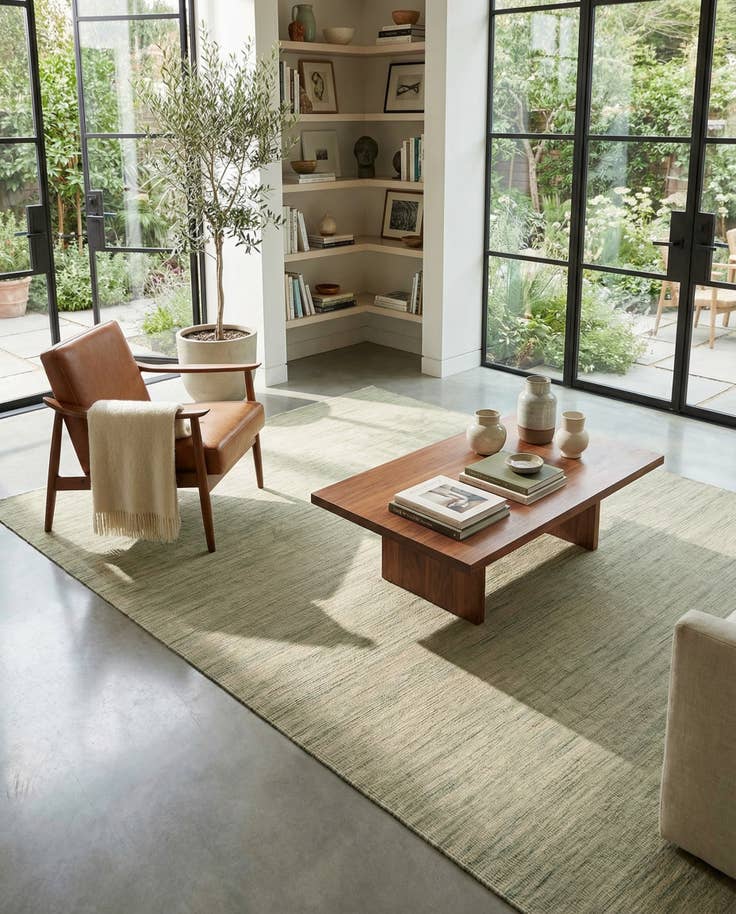 Detail image of 7' x 9' 5 Hand Woven Kilim Modern Wool Rug