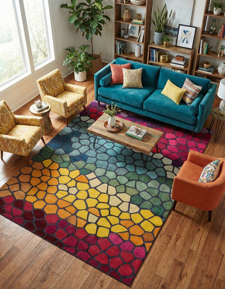 Detail image of 9' x 12'  Washable Casablanca Rug