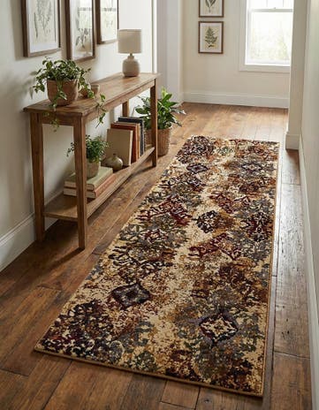 Beige Cafe Runner Rug