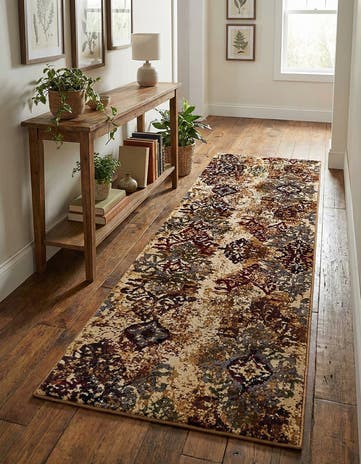 Beige Cafe Runner Rug