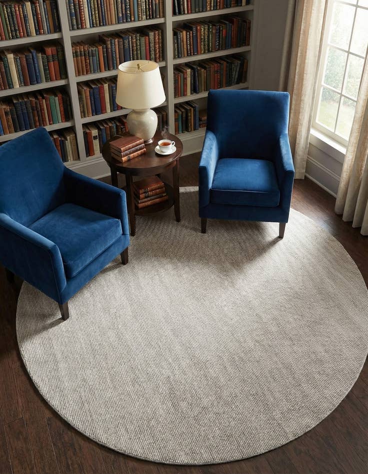 Detail image of 7' 10 x 7' 10  Hand Woven Jill Zarin English Manor Wool Round Rug