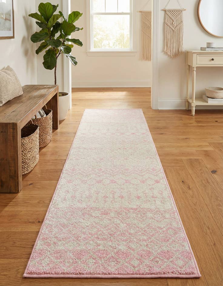 Detail image of 2' x 7' Moroccan Trellis Runner Rug
