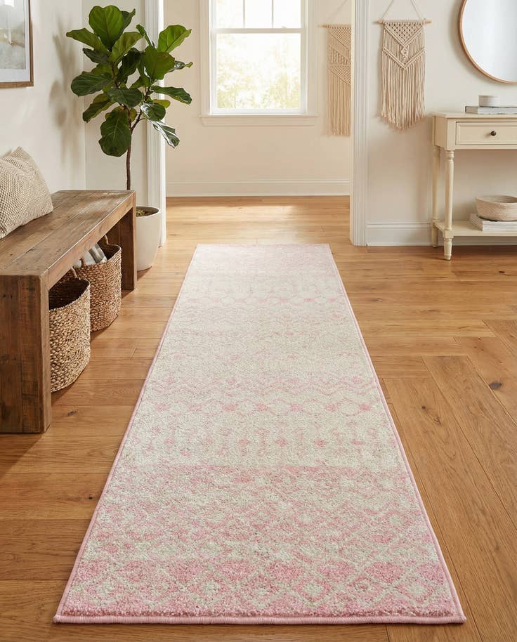 Detail image of 2' x 7' Moroccan Trellis Runner Rug