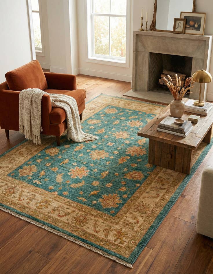 Detail image of 4' x 6' 2 Peshawar Ziegler Wool Rug