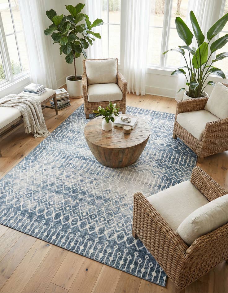 Detail image of 10' x 13' Bohemian Trellis Rug