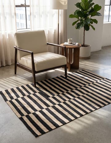 3' 6 x 4' 8 Hand Woven Kilim Modern Wool Rug