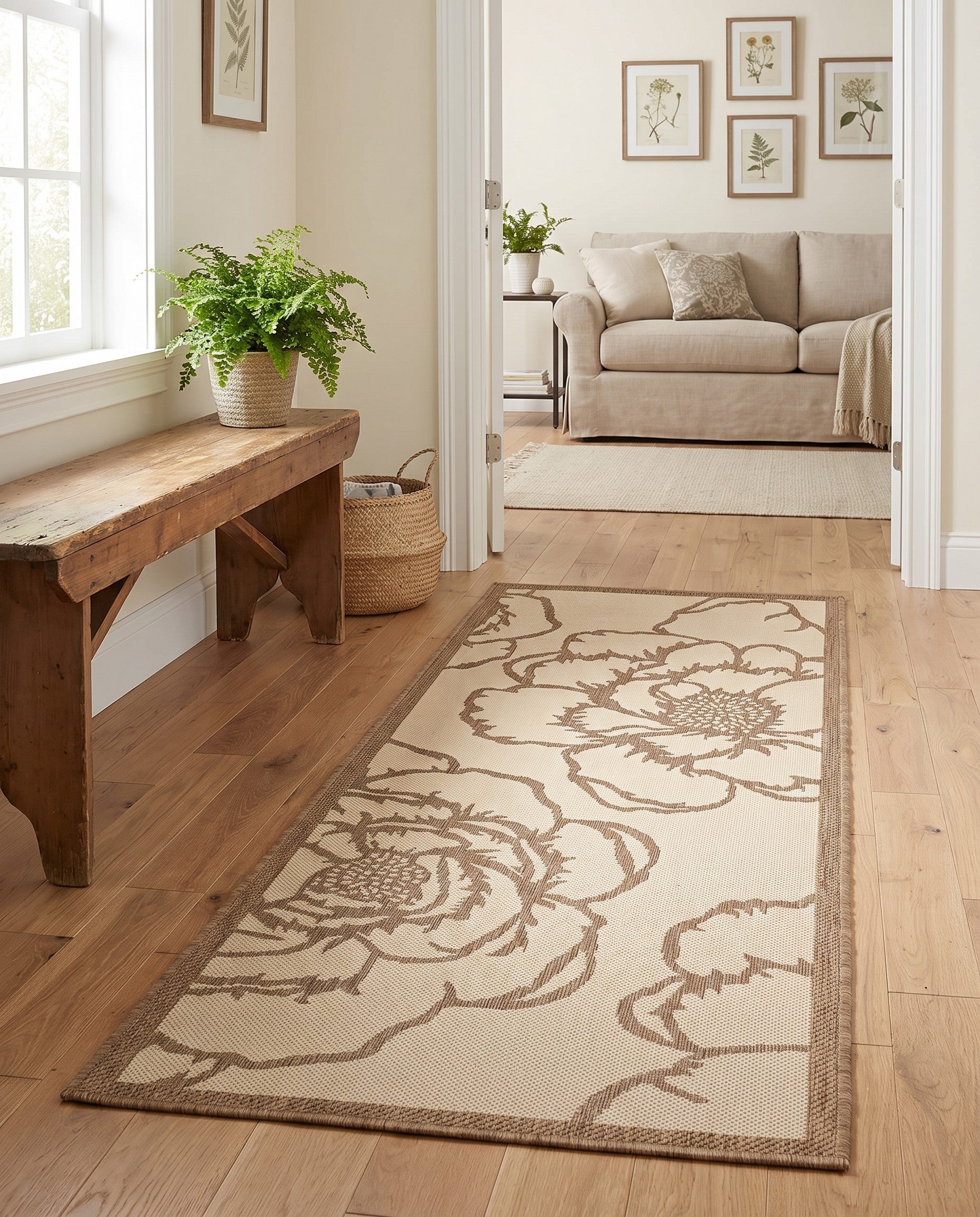 65cm x 185cm Fácil de limpiar Botanical Alfombra Comprar todos los estilos Pasillera