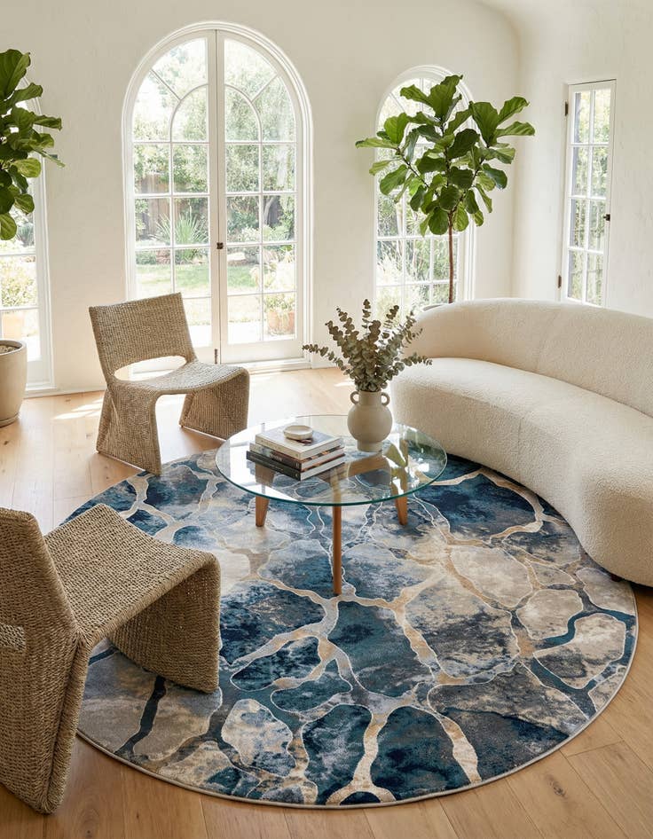 Detail image of 7' 10 x 7' 10 Ethereal Round Rug