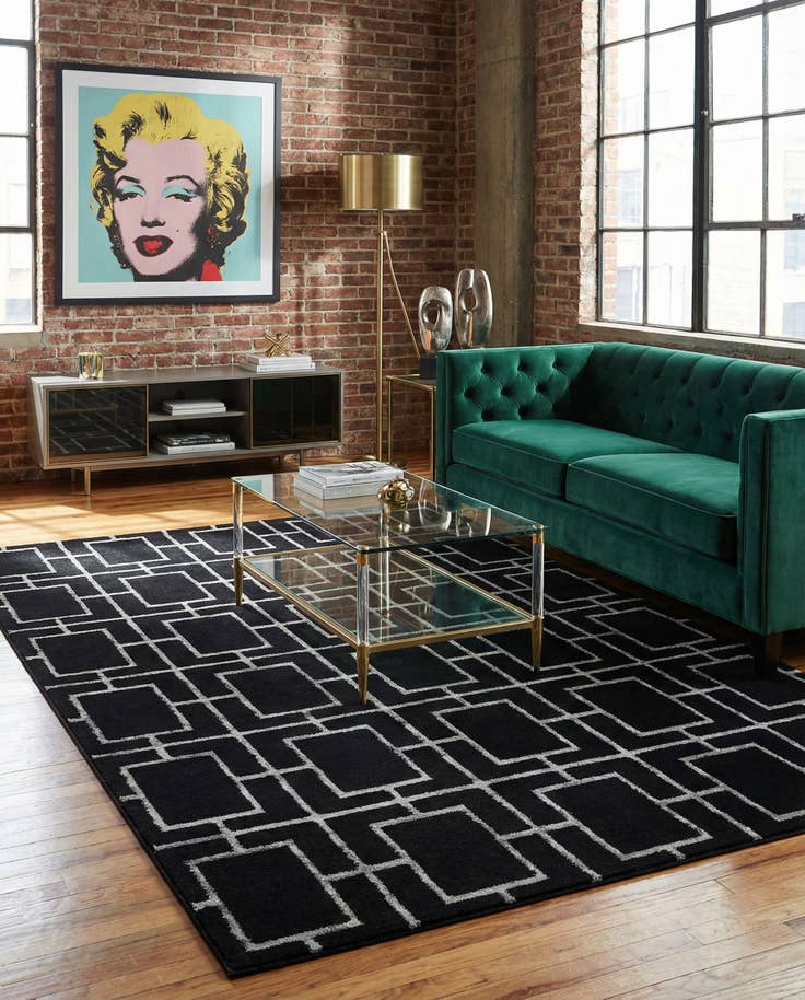 Detail image of 5' 3 x 8' Marilyn Monroe™ Glam Deco Rug