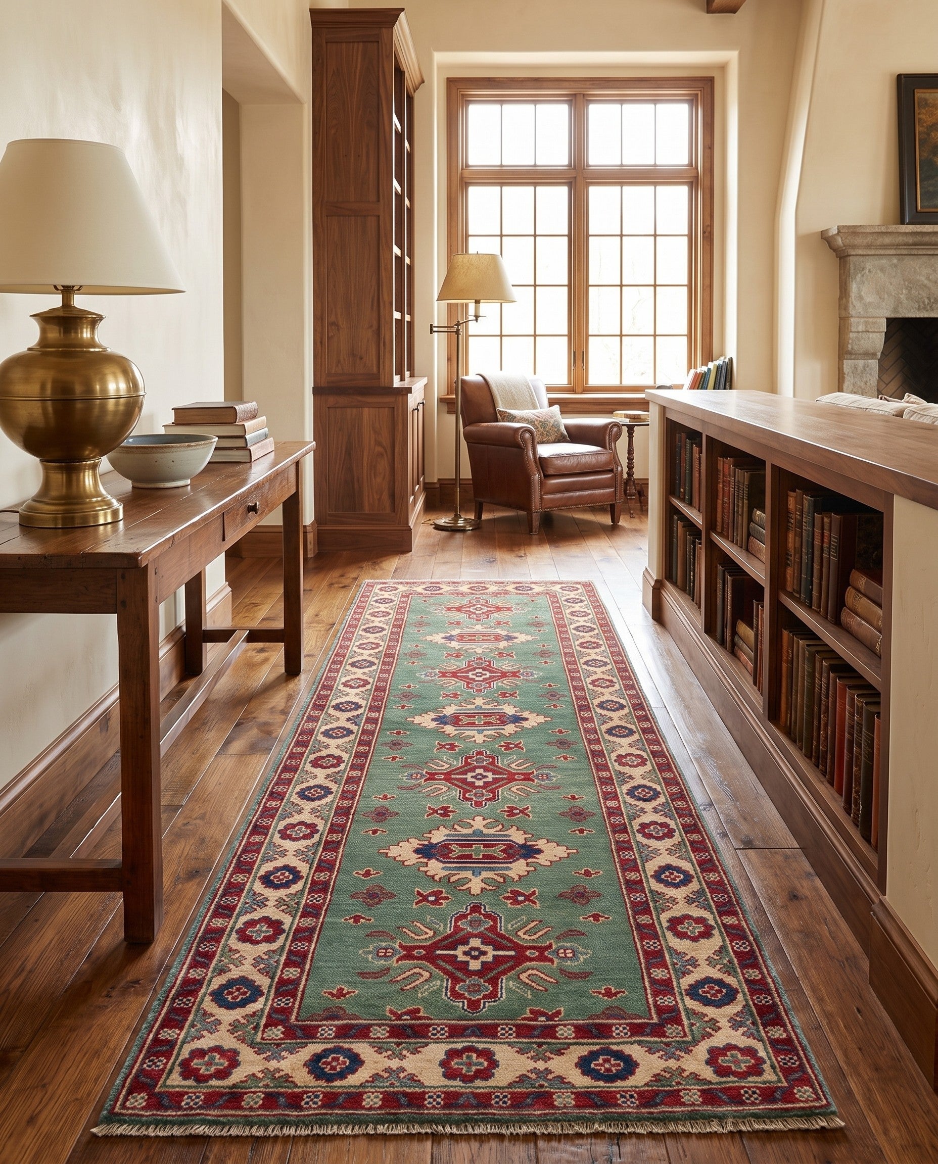 Detail image 3 of 11: 2' 10 x 8' 2 Hand Knotted Kazak Runner Rug