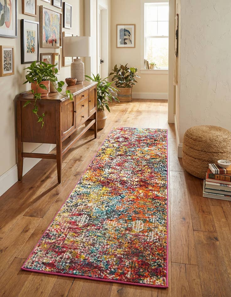 Detail image of 2' x 6'  Washable Vivid Runner Rug