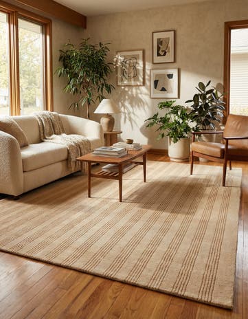 7' 10 x 10' Jill Zarin Striped Wool Rug