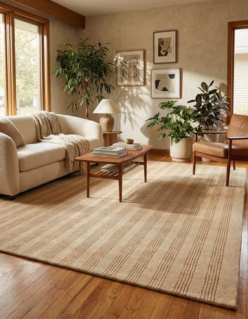 7' 10 x 10' Jill Zarin Striped Wool Rug