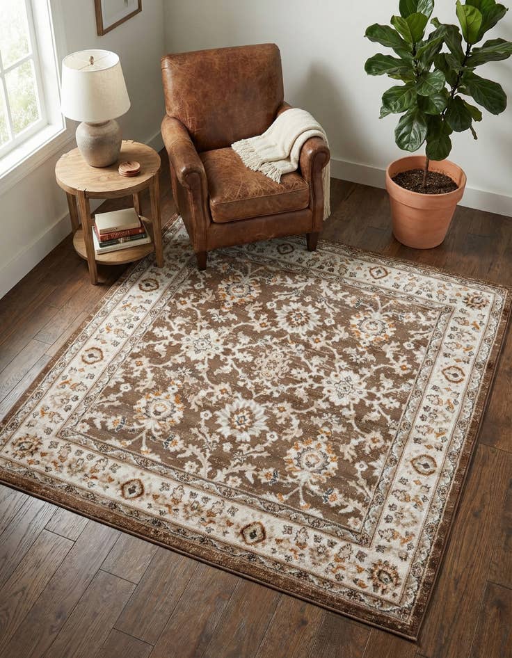 Detail image of  5' 3 x 5' 3 Charlotte Square Rug