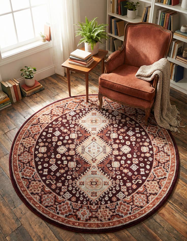 Detail image of 5' 3 x 5' 3 Kamala Washable Round Rug