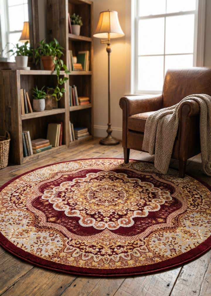 5' 3 x 5' 3 Kamala Washable Round Rug